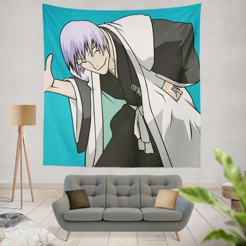 Gin Ichimaru Enigmatic Soul Reaper Anime Wall Tapestry