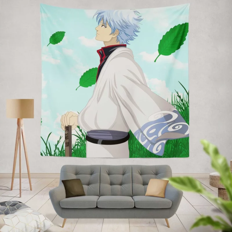 Gintoki Comedy and Action Anime Wall Tapestry