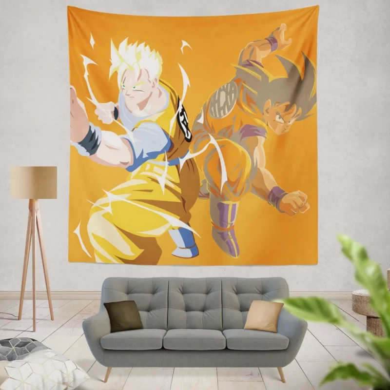 Gohan & Goku Bond Unbreakable Connection Anime Wall Tapestry