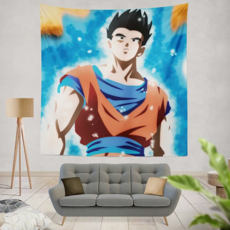 Gohan Rising Beyond Expectations Anime Wall Tapestry