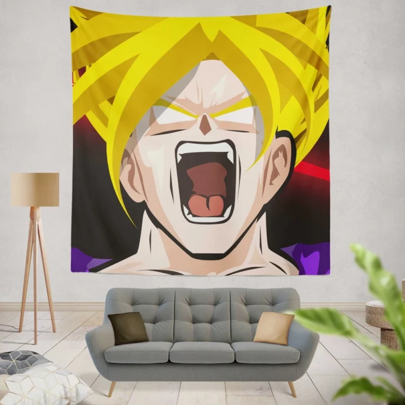 Gohan SSJ Formidable Saiyan Power Anime Wall Tapestry