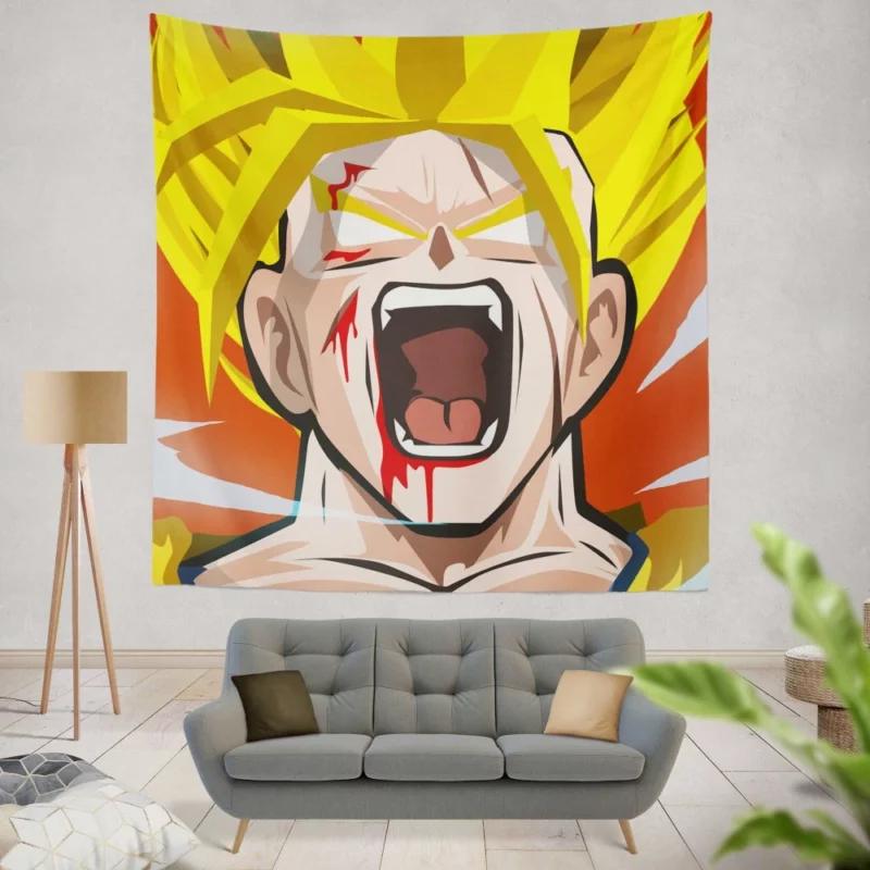 Gohan SSJ2 Unleashed Potential Anime Wall Tapestry