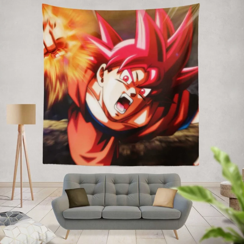 Goku Epic Journey Legendary Exploits Anime Wall Tapestry