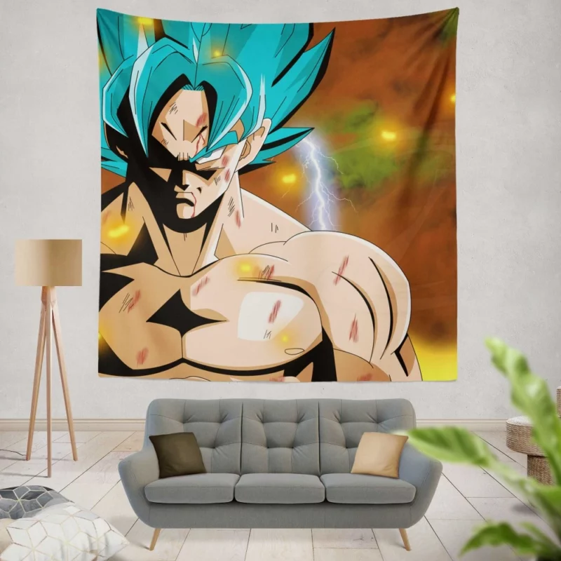 Goku Form Unveiled and Mastered Anime Wall Tapestry