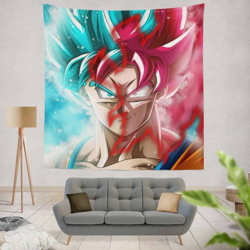 Goku Heroic Saga Unfolds Anime Wall Tapestry