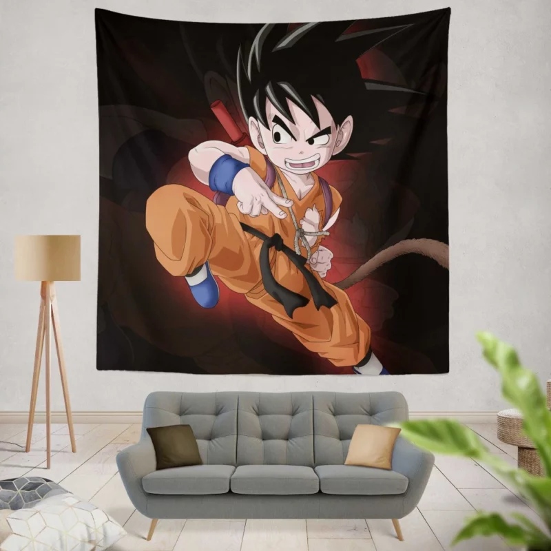 Goku Iconic Hero of Dragon Ball Anime Wall Tapestry