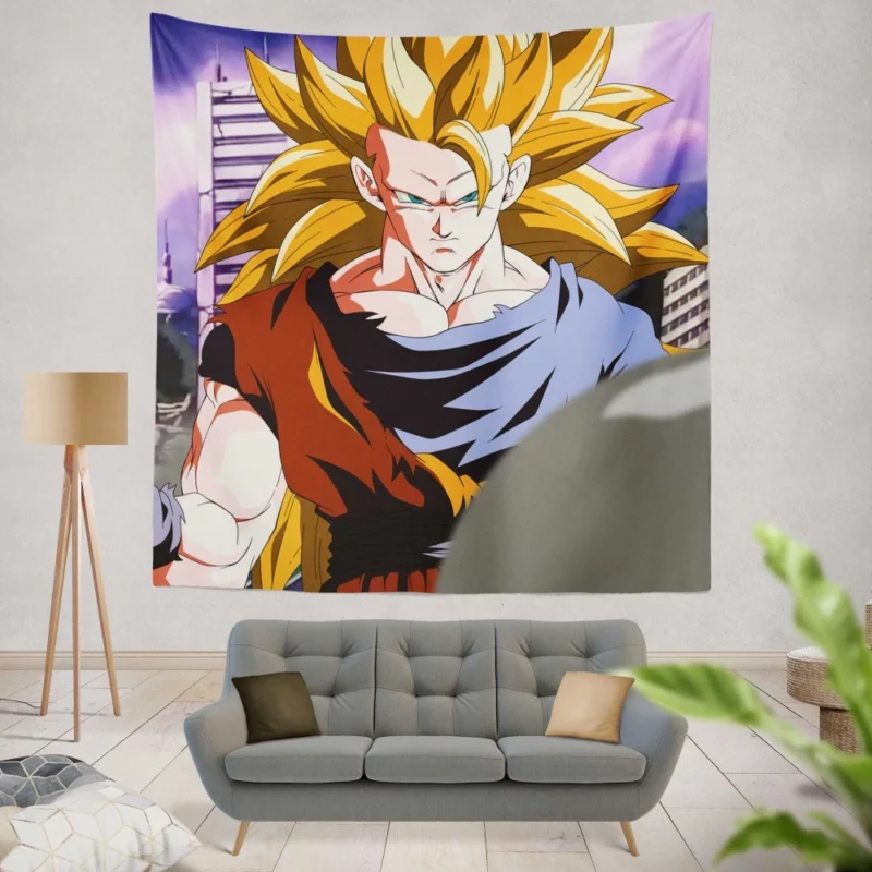 Goku Journey in Dragon Ball Z Kai Anime Wall Tapestry