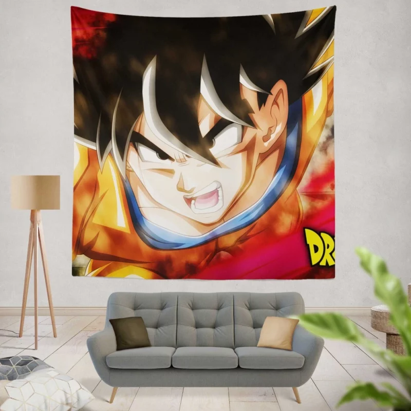 Goku Legendary Journey Begins Anime Wall Tapestry