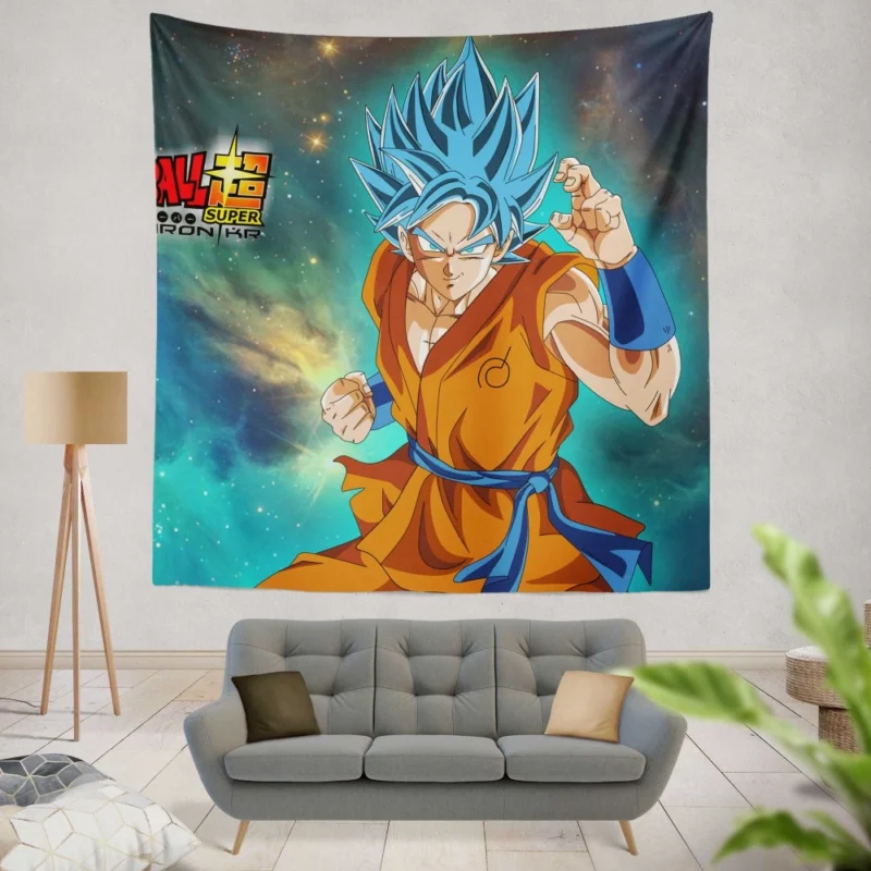 Goku SSGSS Mastery Glorious Evolution Anime Wall Tapestry