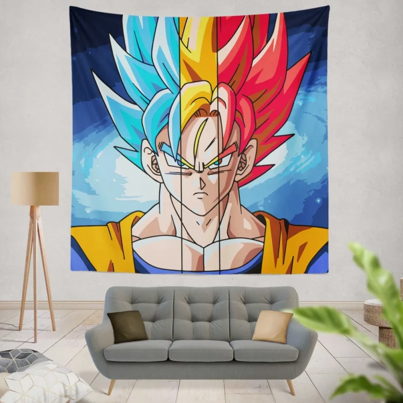 Goku Super Saiyan Saga Anime Wall Tapestry