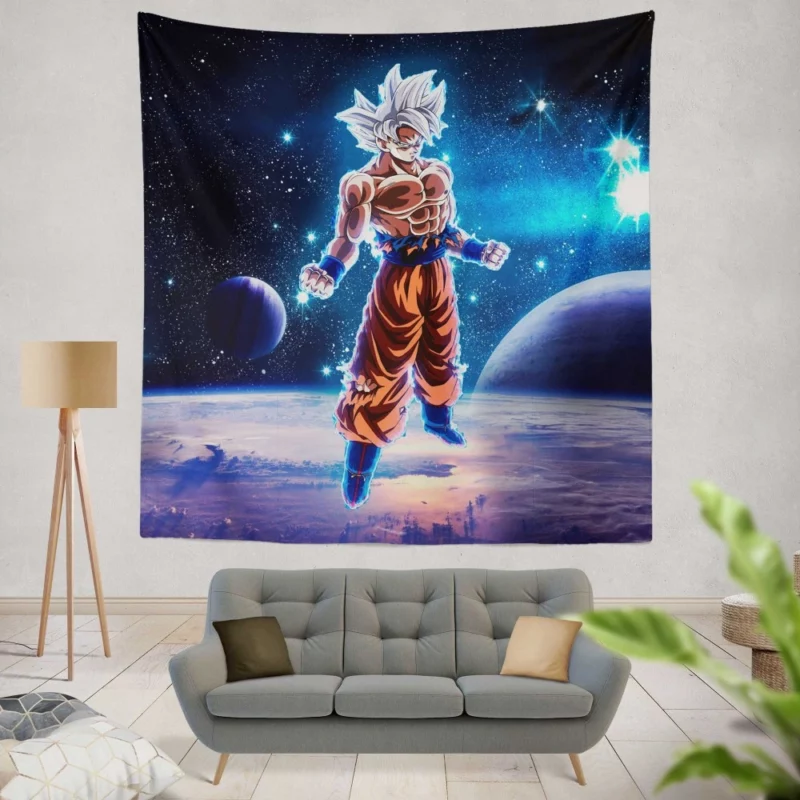 Goku Ultimate Form and Mastery Anime Wall Tapestry