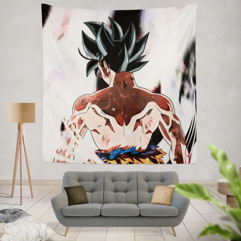 Goku Ultimate Power and Saiyan Valor Anime Wall Tapestry