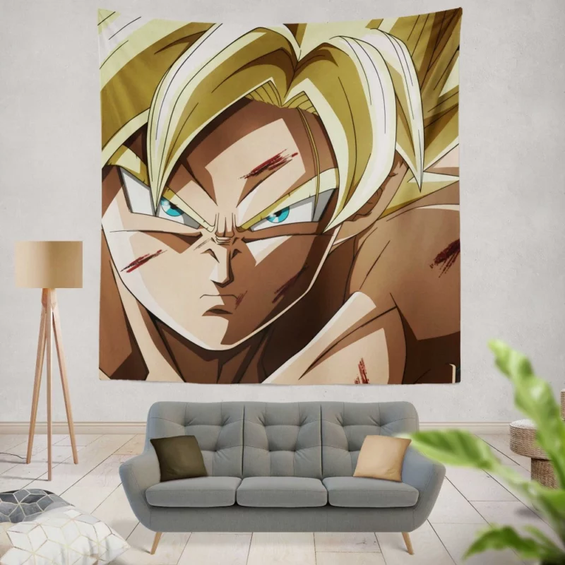 Goku Unleashed A Dragon Ball Tale Anime Wall Tapestry