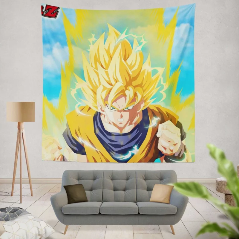 Goku Z Legacy Timeless Heroic Saga Anime Wall Tapestry