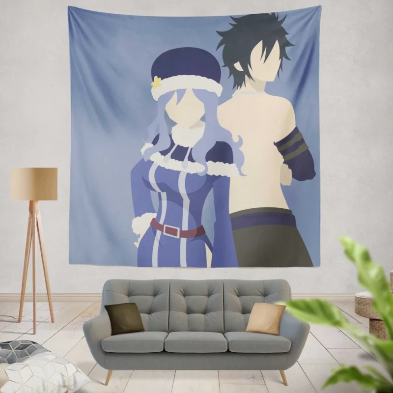 Gray and Juvia Fairy Tail Love Story Anime Wall Tapestry