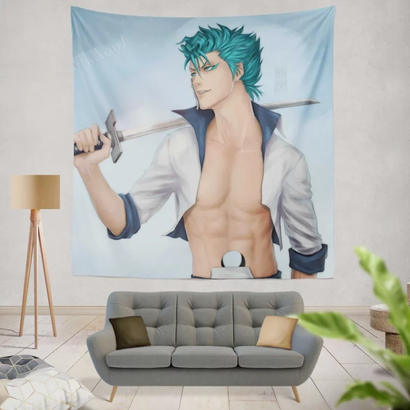 Grimmjow Jaegerjaquez Bleach Ferocious Rival Anime Wall Tapestry