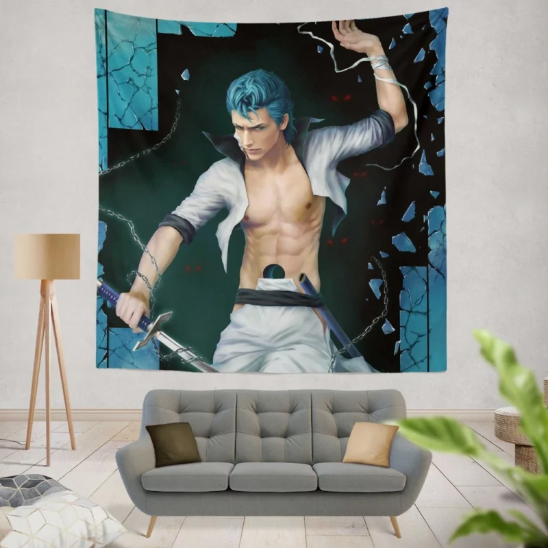 Grimmjow Jaegerjaquez Bleach Untamed Spirit Anime Wall Tapestry