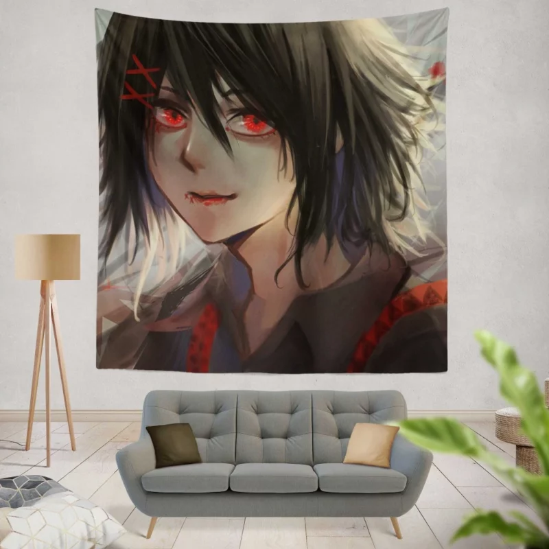 Haise Sasaki and Touka Allies Anime Wall Tapestry