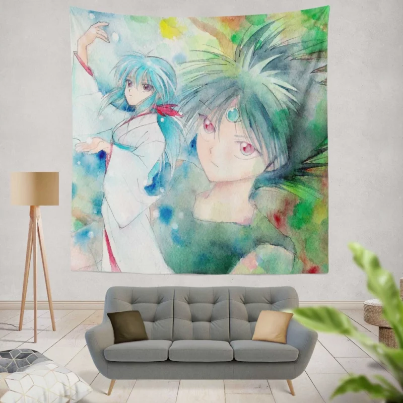 Hiei Fiery Fighter in Yu Yu Hakusho Anime Wall Tapestry