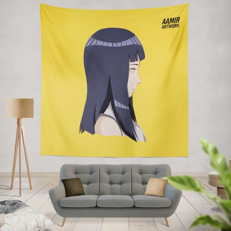 Hinata Hy?ga Strength and Grace Anime Wall Tapestry