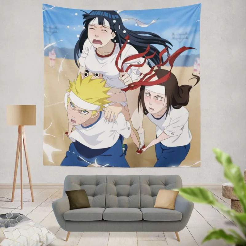 Hinata Hyuga Blossoming Hero Anime Wall Tapestry