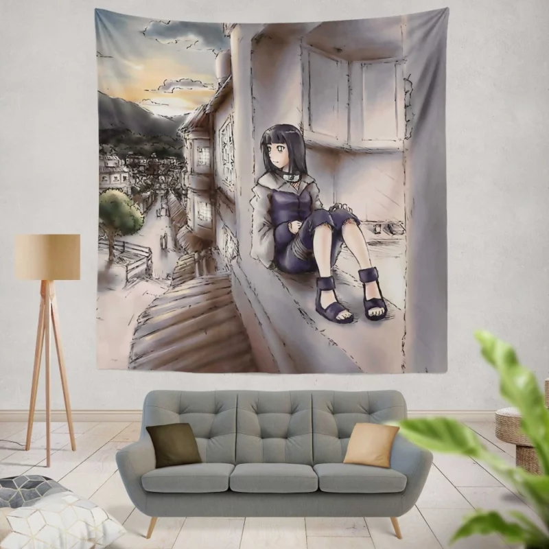 Hinata Hyuga Naruto Beloved Anime Wall Tapestry