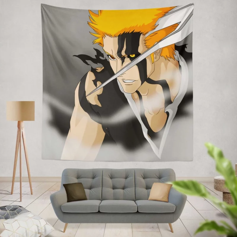 Ichigo Conquests Soul Reaper Quest Anime Wall Tapestry