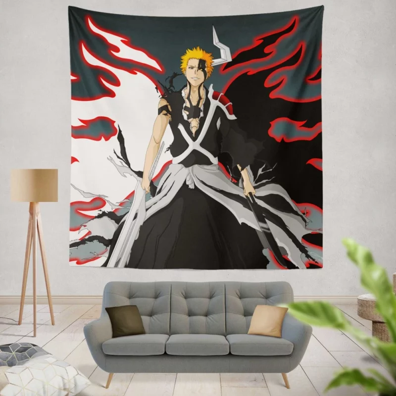 Ichigo Determination Soul Reaper Saga Anime Wall Tapestry