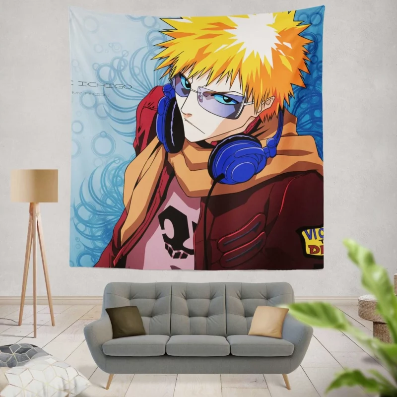 Ichigo Kurosaki Heroic Tale Anime Wall Tapestry