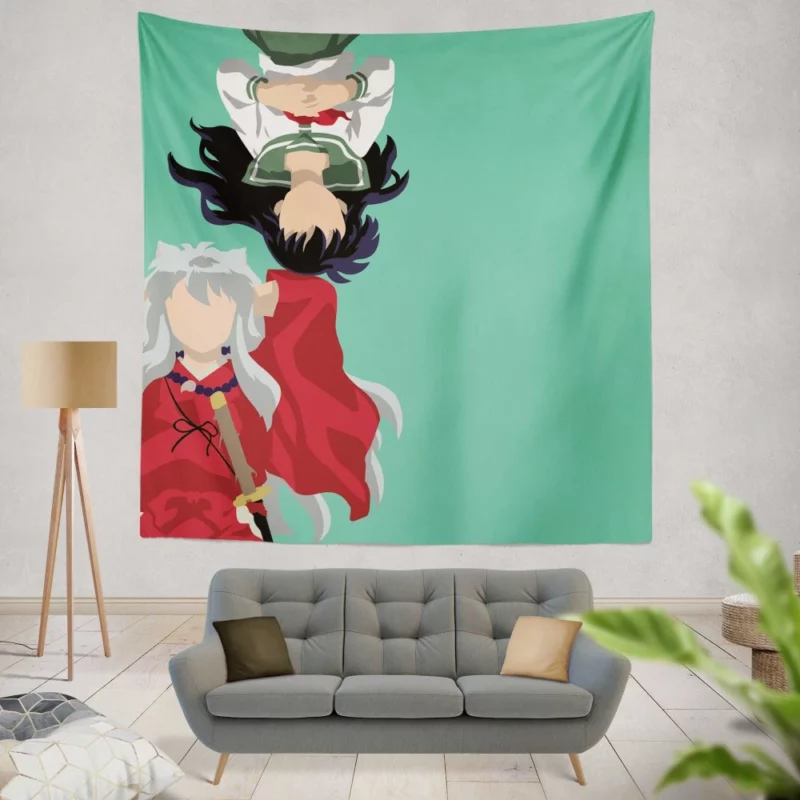 InuYasha and Kagome Time-Traveling Duo Anime Wall Tapestry