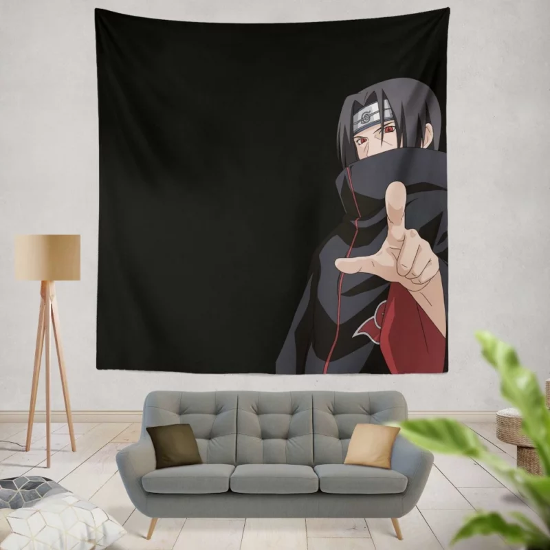 Itachi Uchiha Akatsuki Influence Anime Wall Tapestry
