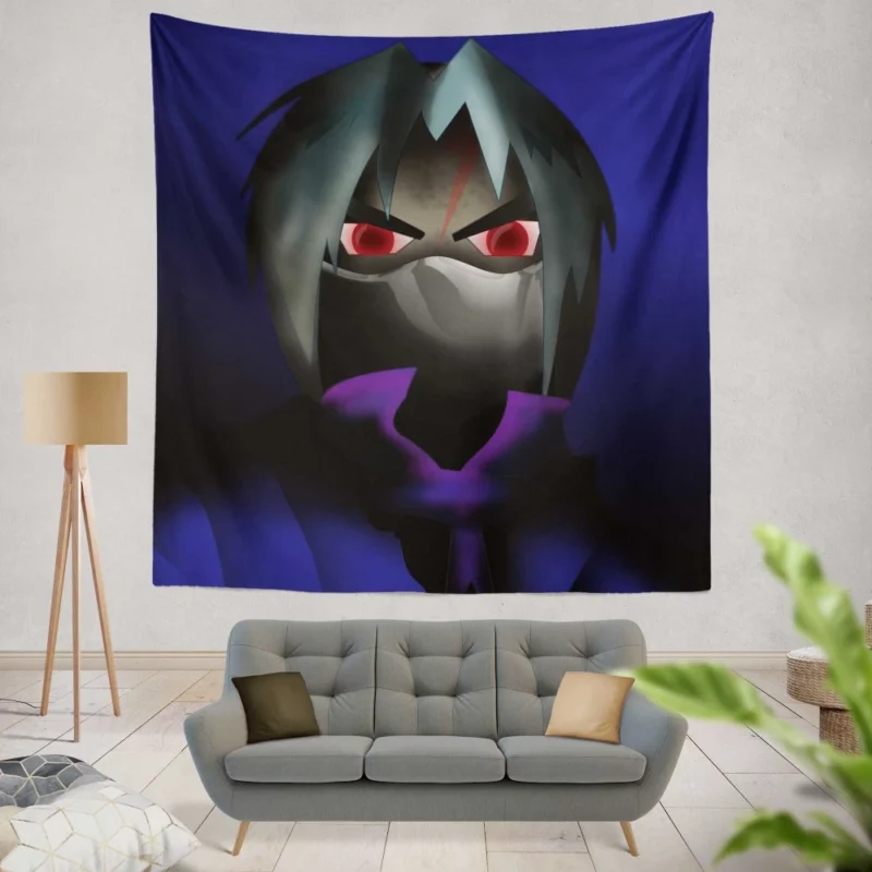 Itachi Uchiha Enigmatic Aura Anime Wall Tapestry