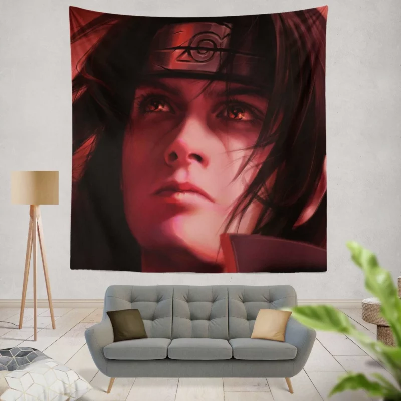 Itachi Uchiha Eternal Mangekyo Anime Wall Tapestry