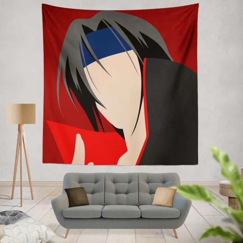 Itachi Uchiha Minimalist Power Anime Wall Tapestry