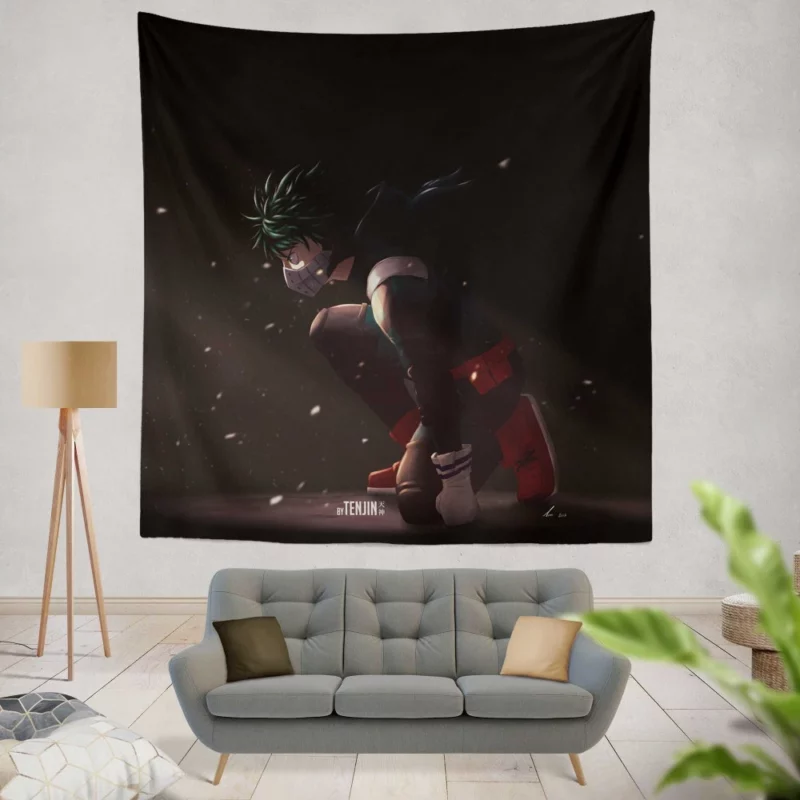 Izuku Midoriya Aspiring Hero Quest Anime Wall Tapestry