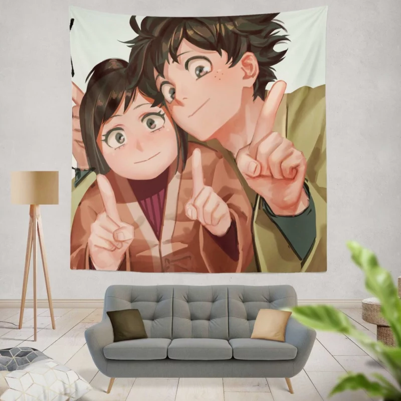 Izuku Midoriya Courageous Hero Anime Wall Tapestry