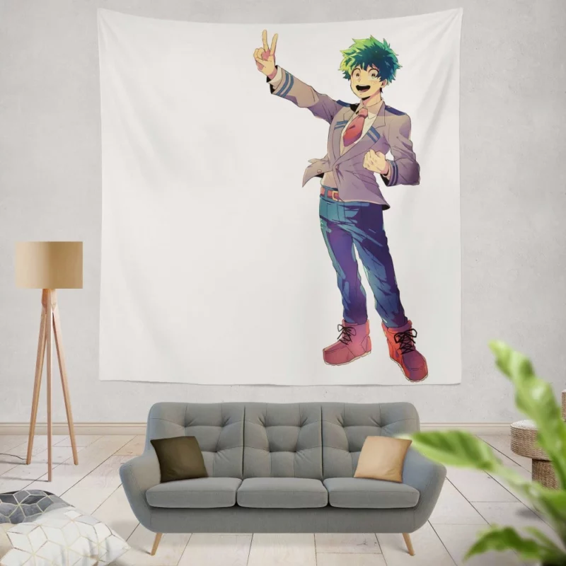 Izuku Midoriya Hero Trials Anime Wall Tapestry