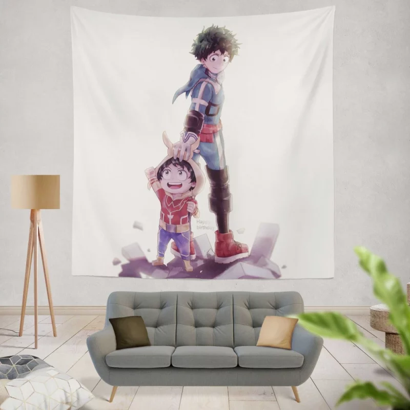 Izuku Midoriya Hero Triumph Anime Wall Tapestry