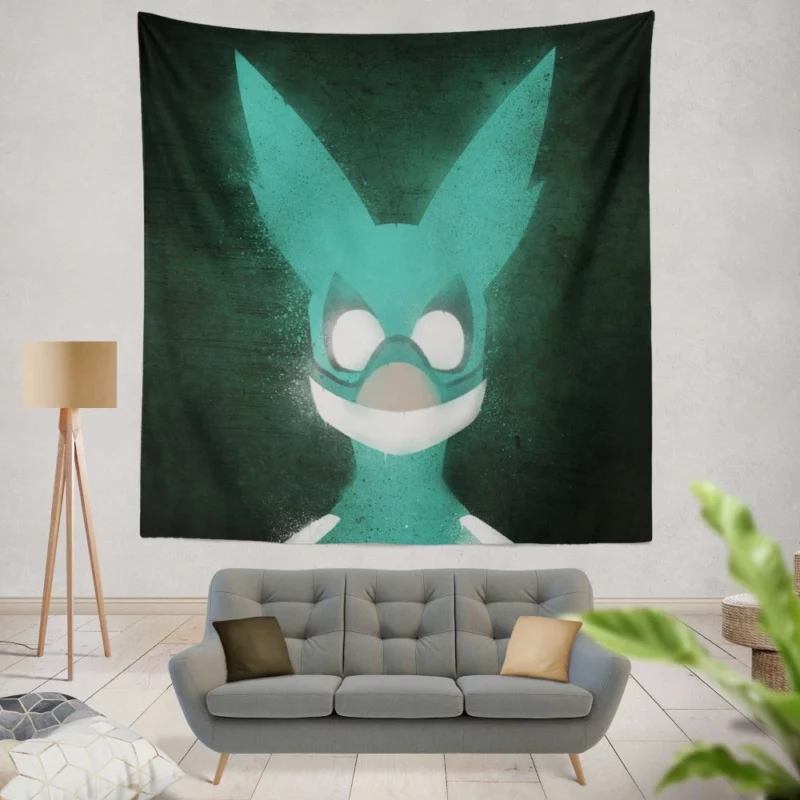 Izuku Midoriya Heroic Costume Anime Wall Tapestry