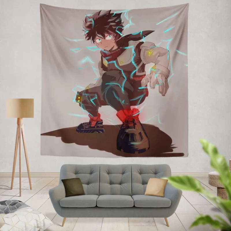 Izuku Midoriya Heroic Endeavors Await Anime Wall Tapestry