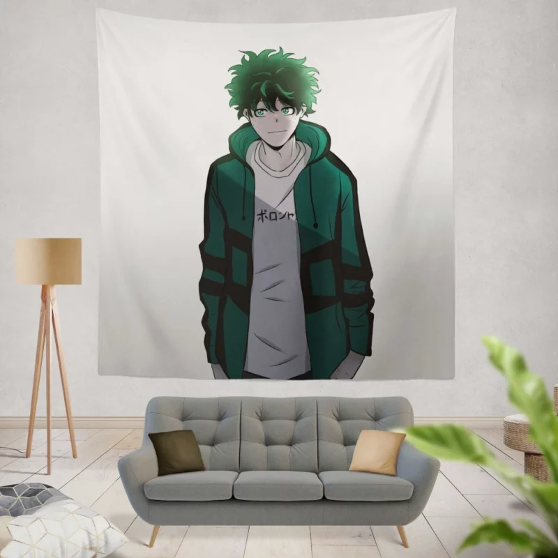 Izuku Midoriya Shining Hope Path Anime Wall Tapestry