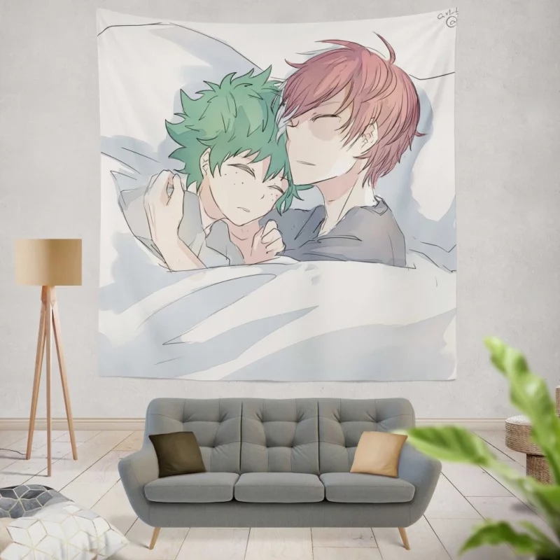 Izuku Midoriya Shoto Influence Anime Wall Tapestry