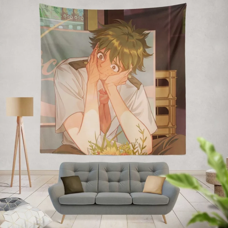 Izuku Midoriya Strive for Heroism Anime Wall Tapestry