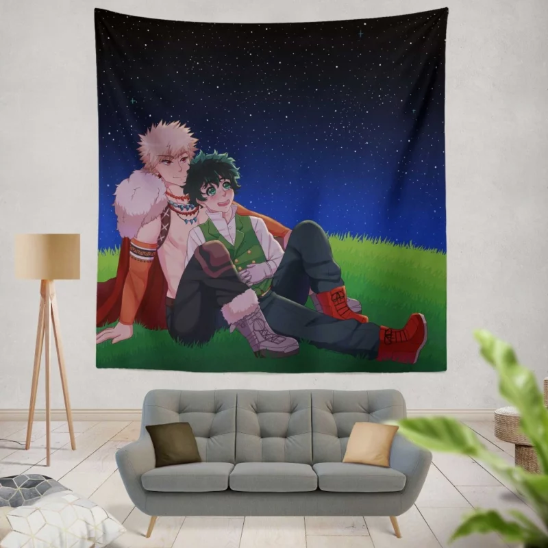 Izuku and Katsuki Dynamic Pair Anime Wall Tapestry