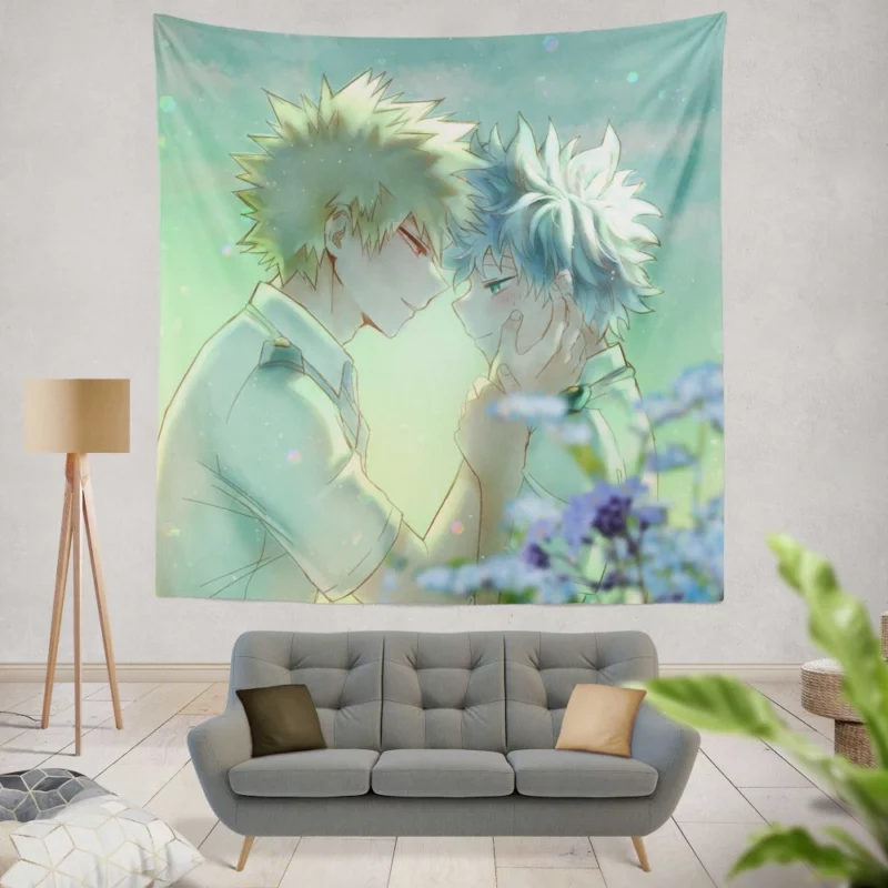 Izuku and Katsuki Explosive Rivalry Anime Wall Tapestry