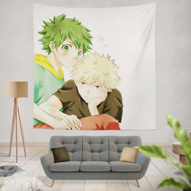 Izuku and Katsuki Unbreakable Bond Anime Wall Tapestry