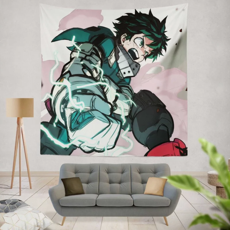 Izuku and Ochaco True Partners Anime Wall Tapestry