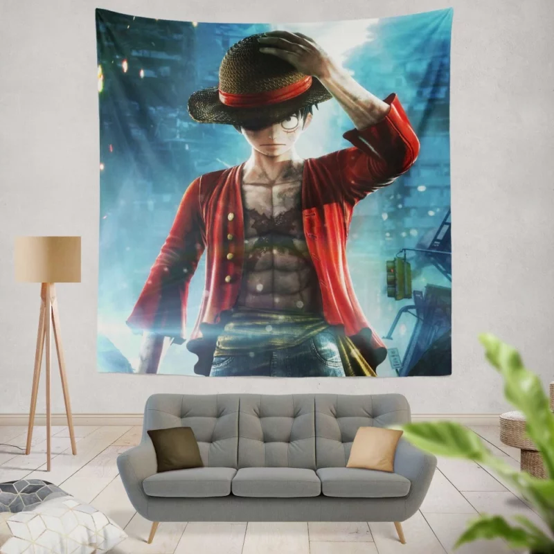 Jump Force Luffy Feat Anime Wall Tapestry