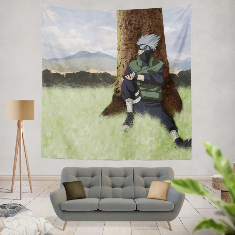 Kakashi Hatake Enduring Legacy Anime Wall Tapestry