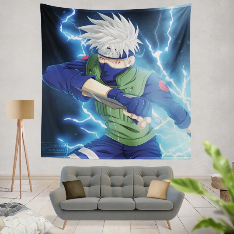 Kakashi Hatake Guiding Path Anime Wall Tapestry